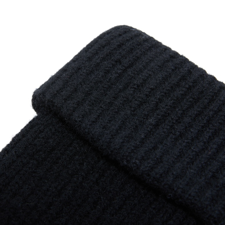 Rib-knit beanie "Bim star" Black